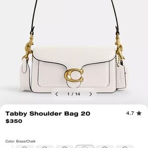 Tabby shoulder bag 20 Coach White and Gold Shoulder Bag
